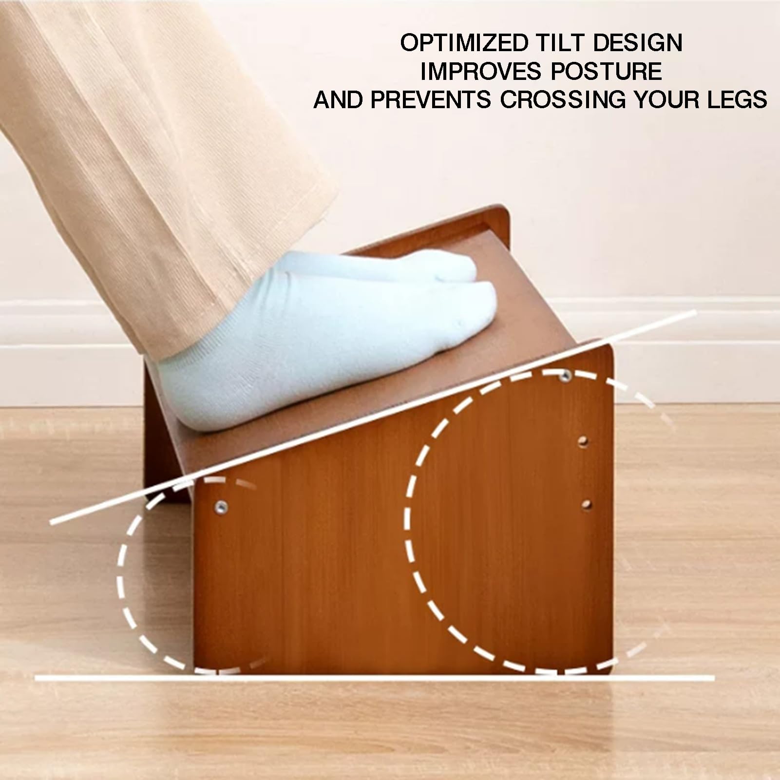 Reposapiés For Debajo Del Escritorio En El Trabajo, Taburete Ergonómico For Pies, Con 3 Posiciones De Altura Y Ajuste Ángulo Inclinación 20°, Carga Máxima 150 Kg(Color-2,42x24x20cm)