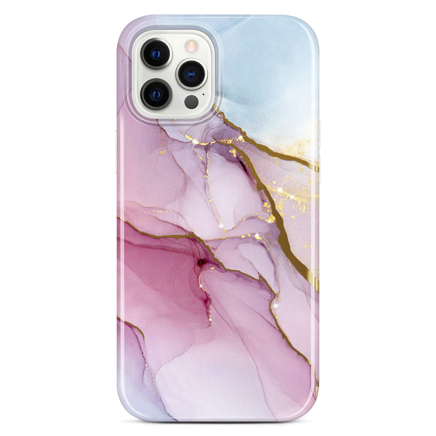 JIAXIUFEN Galaxy S20 Case Gold Sparkle Glitter Marble Slim