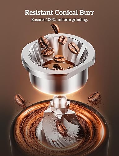 Miniatura 5 de Neretva Molinillo de Café con Rebaba, 2 en 1 Profesional Molinillo de Espresso de Acero Inoxidable Conjunto 51~58mm Portafiltro Molinillo de Granos