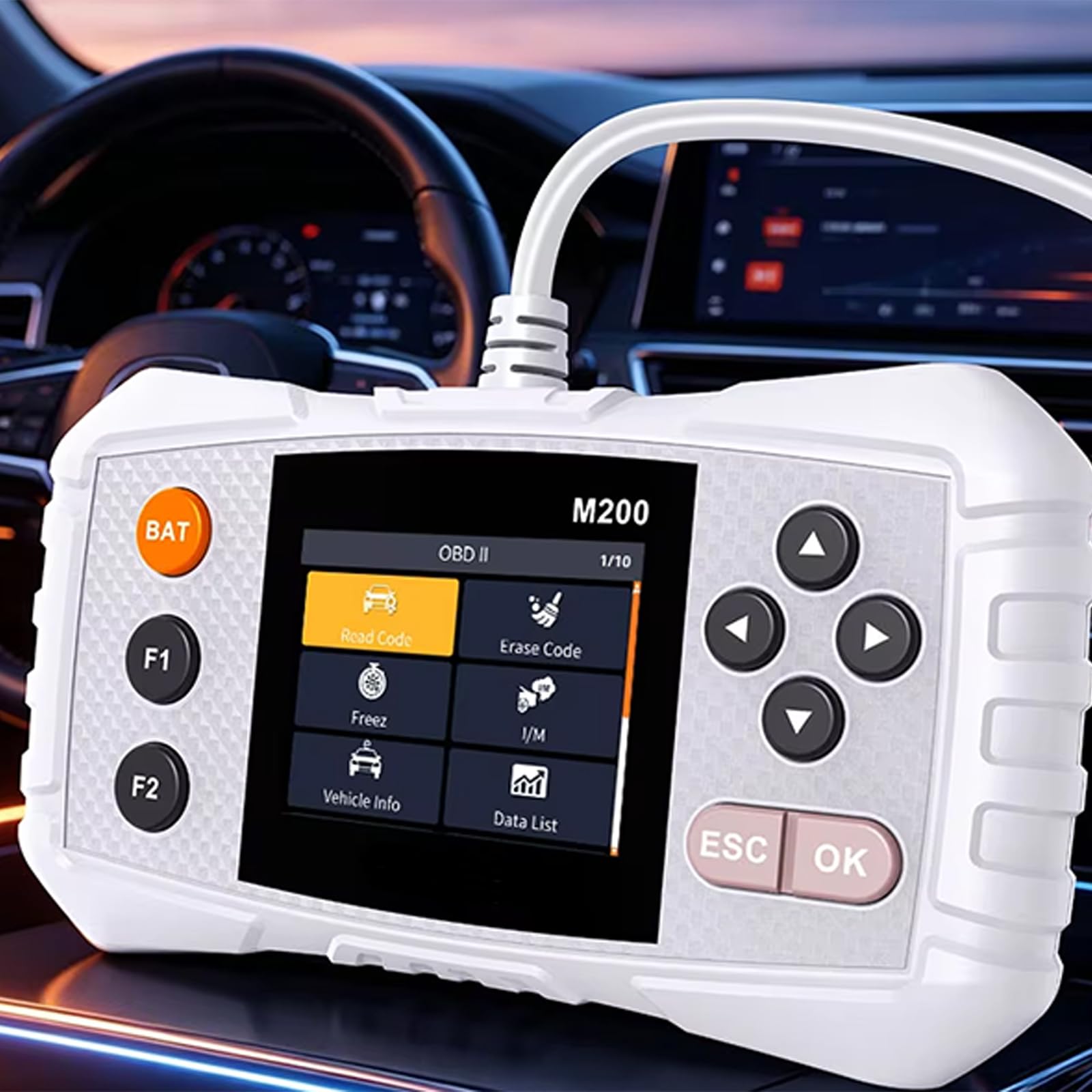 Scanner diagnostico per veicoli con schermo a colori, strumento di controllo collegato con cavo per leggere i guasti del motore, cancellazione dei codici, Plug and Play, scanner diagnostico per auto