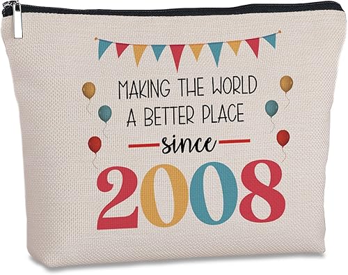 Yegifeyct Regalos de cumpleaños para niños de 15 años, bolsa de maquillaje de viaje, regalos de cumpleaños de 15 para hija, sobrina, regalos de