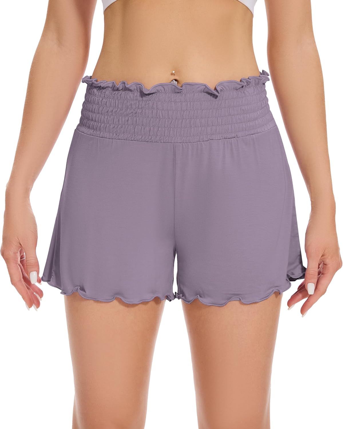 WiWi Viscose from Bamboo Pajama Shorts for Women Soft Sleep Boxers High Waisted Lounge Short Pj Bottoms S-XXL