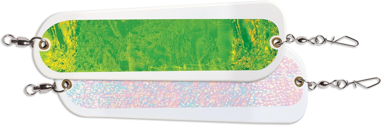 Luhr-Jensen 3 Coyote Flasher White/Chartreuse Dew and Crush Glow, Multicolor, 3-3/4-Inch x 11-Inch (5850-003-6104)