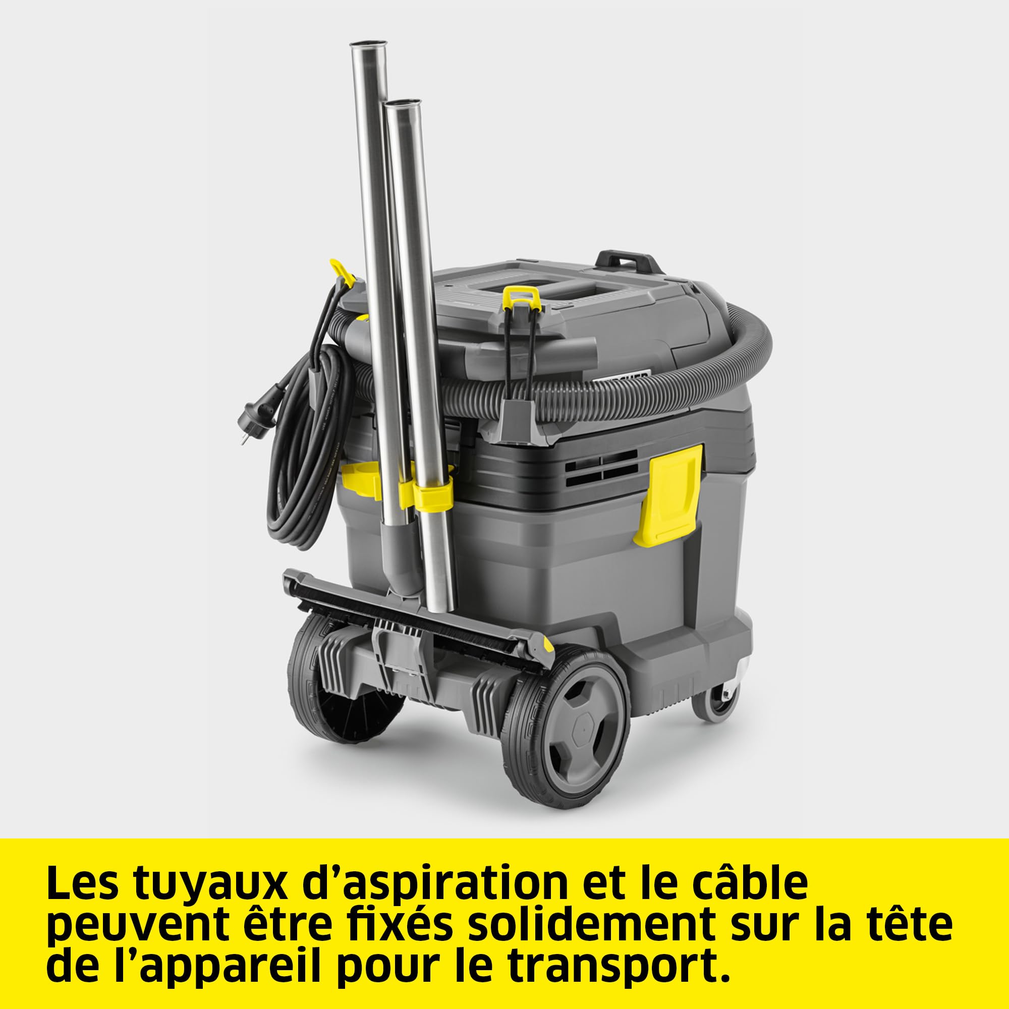 KÄRCHER Aspirateur Eau et poussières NT 30/1 Tact L, Max. 1380 W, Filtre plissé Plat, réservoir : 30 l, Tuyau : 4,0 m, suceur pour sols humides/secs (360 mm), buse de Fentes