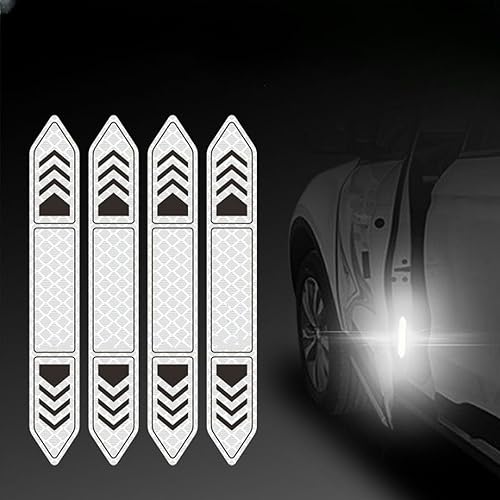 Miniatura 1 de 4 calcomanías reflectantes de advertencia abierta para puerta de automóvil, tira de advertencia de seguridad de conducción nocturna para automóvil,