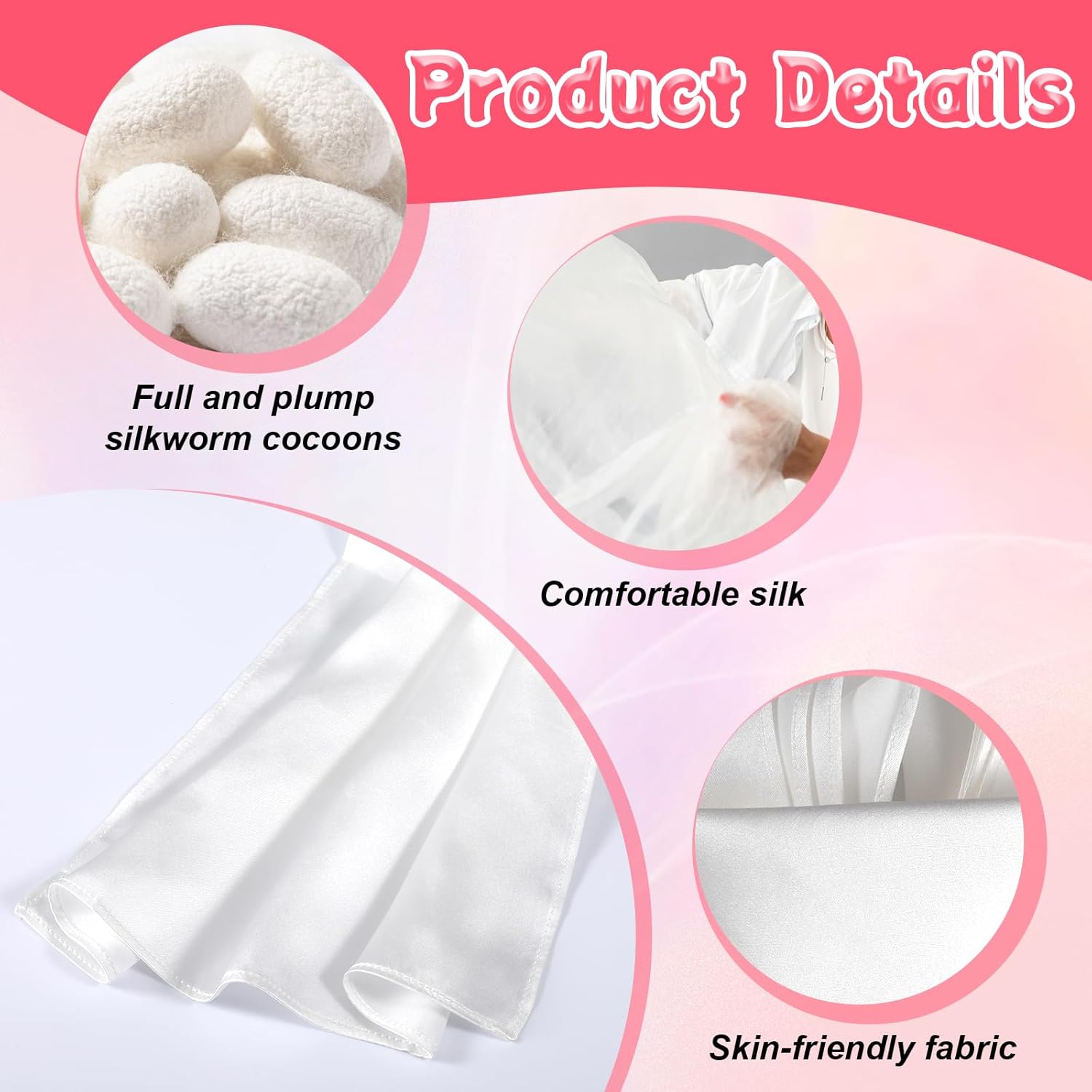 Mulberry White Silk Handkerchief Pocket Square for Men Suit, 14"X14" Luxury Silk Handkerchief, Solid Color Suit Handkerchiefs - Image 3