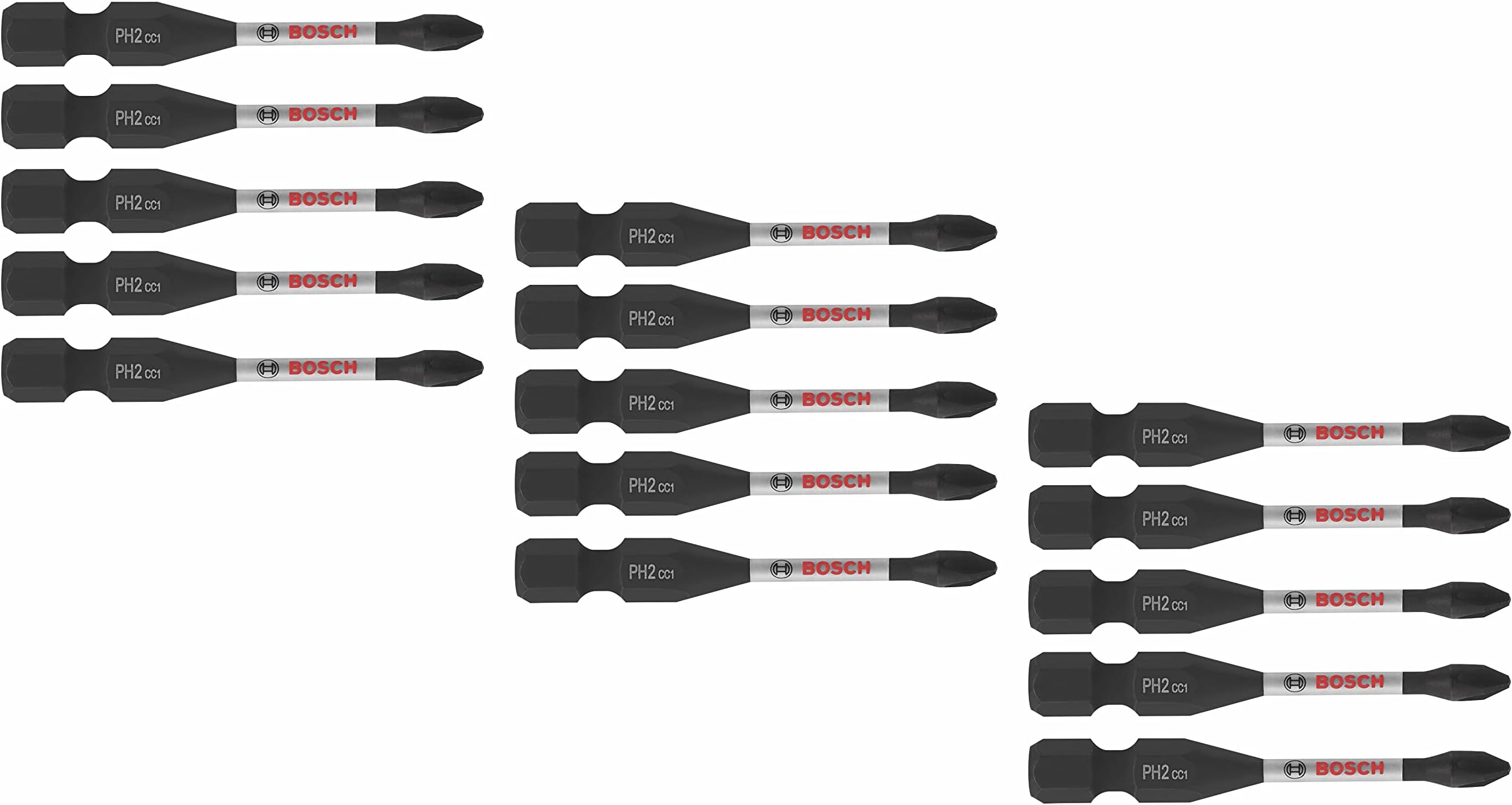 ITDPH2215 15-Pack 2 In. Driven Phillips #2 Impact Tough Screwdriving Power Bits