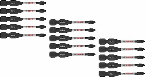 BOSCH ITDPH2215 - Paquete de 15 brocas de atornillado Phillips #2 de 2 pulgadas