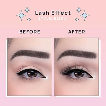 AOA Studio 3D False Eyelash 5 Pairs Natural Handmade Eyelashes Natural Volume Reusable Soft Makeup False Eyelashes 100 Percent Handmade Cruelty Free (Elidia)