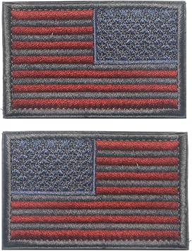 AliPlus 2PCS America Flag Patches Morale Patch Hook and Loop