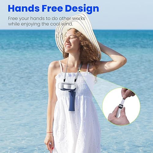 Miniatura 6 de HandFan Ventilador de nebulización portátil mejorado 2023, ventilador personal de mano de 1.1fl oz recargable, ventilador de niebla de agua con