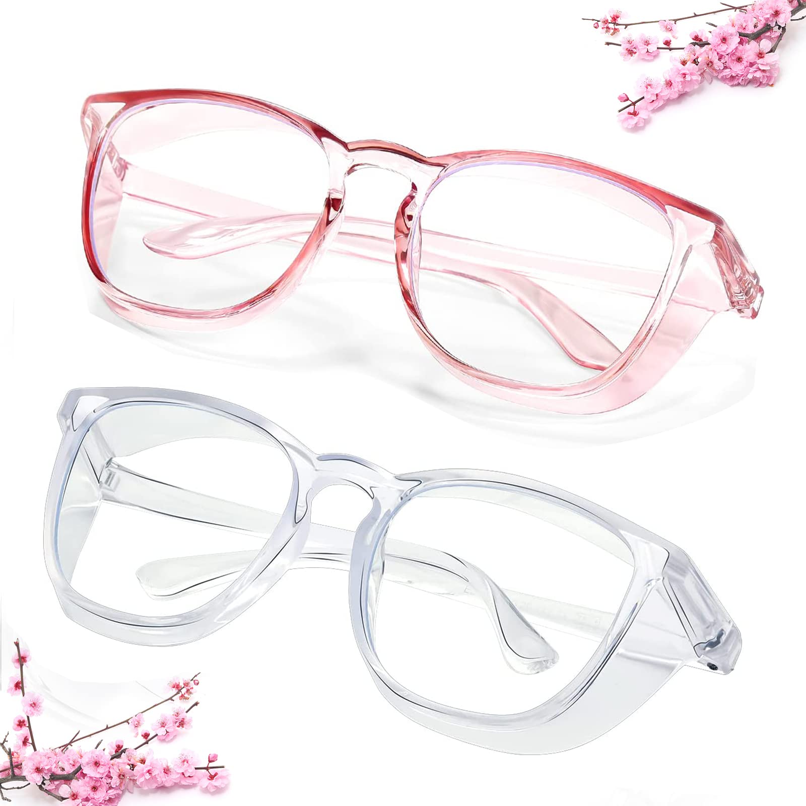 SQIMZAR Safety Glasses Goggles For Women Nurses Protective Eyewear,Anti Fog Safety Goggles