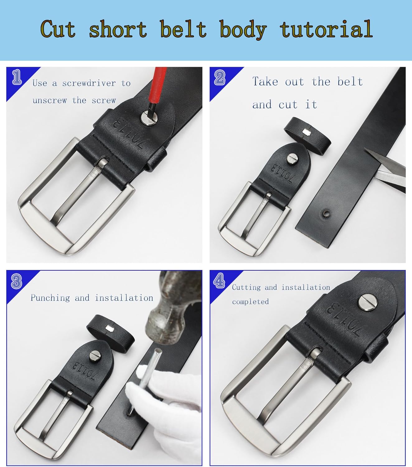 Men's Casual Genuine Leather Dress Belt for Jeans - Image 4