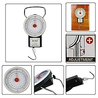 Vista 5 de JSHANMEI Báscula digital para colgar mecánica de cocina y pesca, báscula portátil multiusos de mano con cinta métrica (50 libras/48.5 lbs)