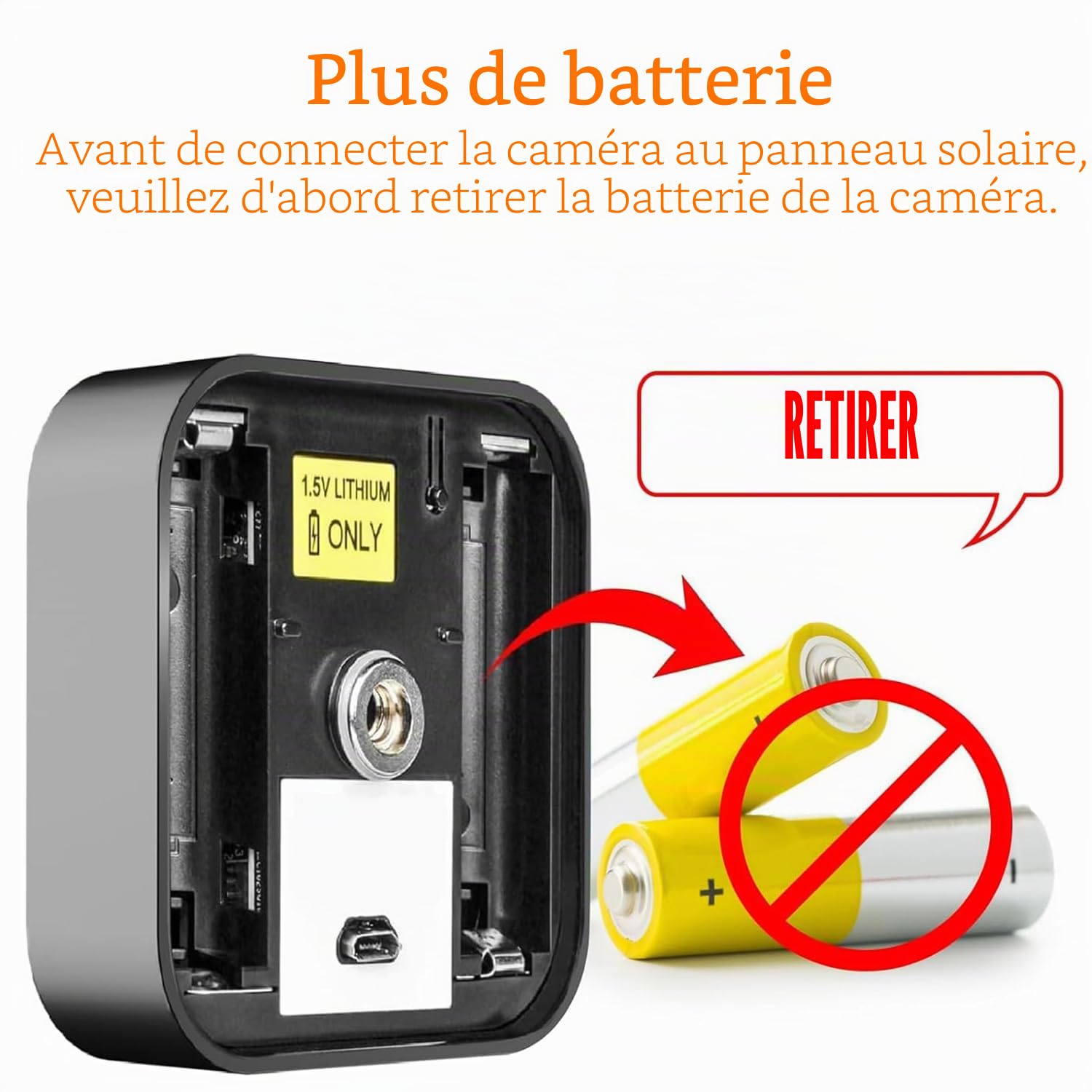 Panneau solaire 3W/5V avec batteries intégrées 6000 mAh, compatible avec caméra Blink Outdoor 4 (4e génération)/Outdoo/Indoor (3e génération) XT3 et XT/XT2, IP65, avec câble de 3 m, facile à