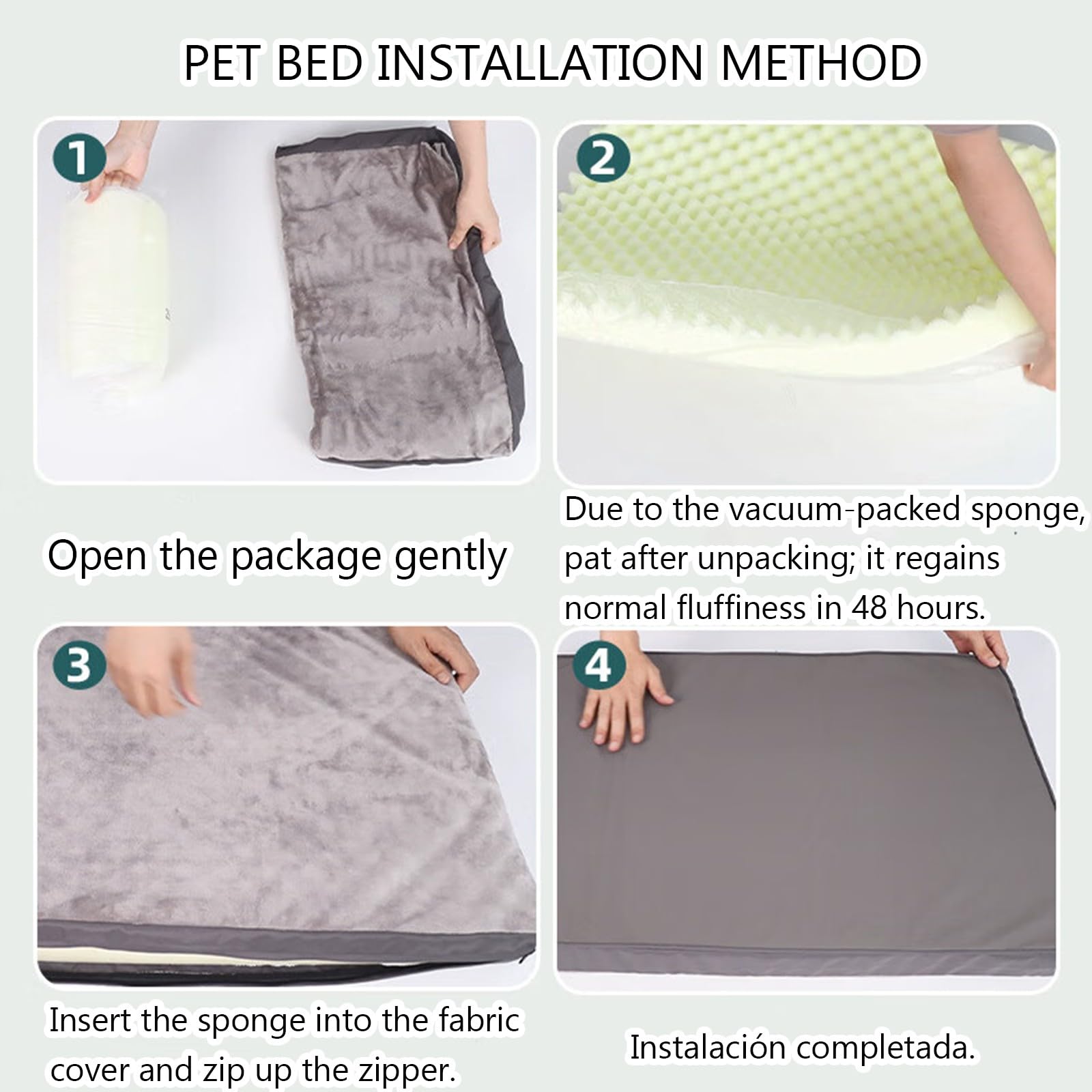 Hundebett OrthopäDisches Hundekopfkissen Waschbar Hundekissen Doppelseitig Hund Decke Hundebett Mit Polstern Weich Hundeplatz Anti-Haar Hunde Bett Ganzjahres UnzerstöRbar Hundesofa(Grey 1,91x68x7cm)