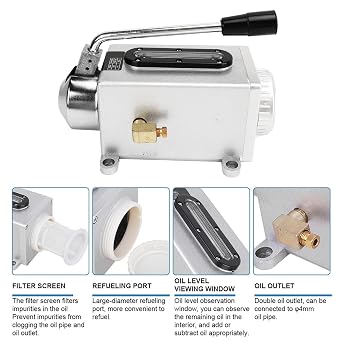Manual Grease Pump Hand Operated Double Outlet Lubricator for CNC Machinery Industrial Use