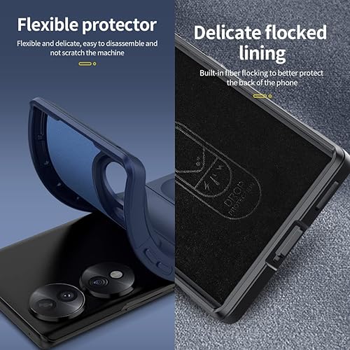 Miniatura 3 de Yarxiawin Funda para Honor 70 de silicona TPU azul, con bolsa de aire invisible Honor 70 funda de teléfono a prueba de golpes cubierta