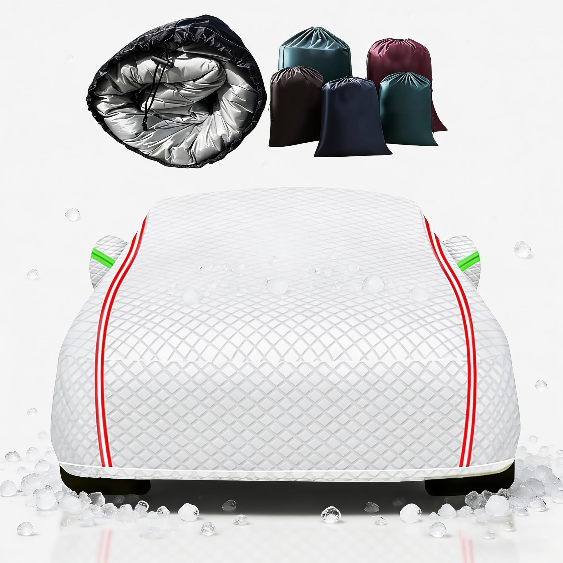 Funda para Coche Antigranizo para Mazda MX-5 NC,Impermeable Funda Completa para Coche con Cremallera,Transpirable Antipolvo A Prueba de Nieve Cubierta Completa