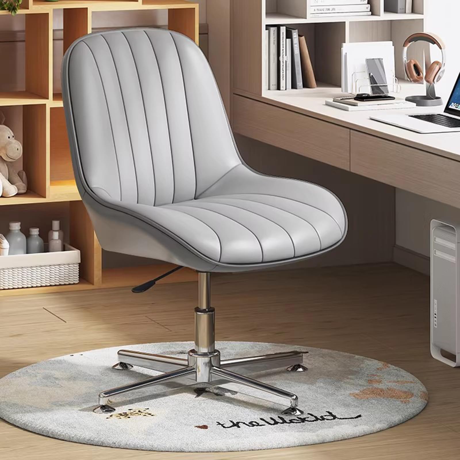 Chaise de bureau sans accoudoirs pour petits espaces et dos sensible