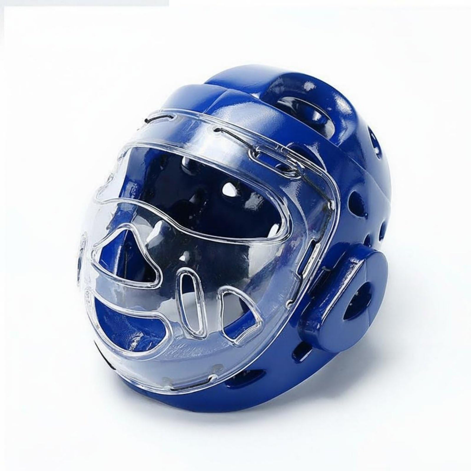 Casco Taekwondo Protettivo Integrale con Visiera Casco Arti Marziali Paracolpi Testa Elmetto Sparring Protezione Completa con Orecchie a Doppio Strato