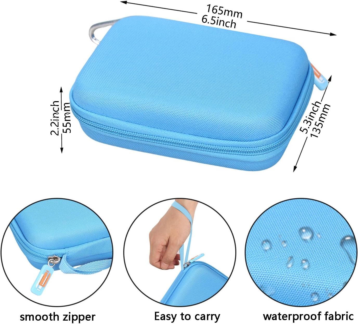 Hard Eva Storage Case Compatible with SNONBROS Portable Video Game Console, Portable Travel Toy Organizer Box Shockproof (Case Only)