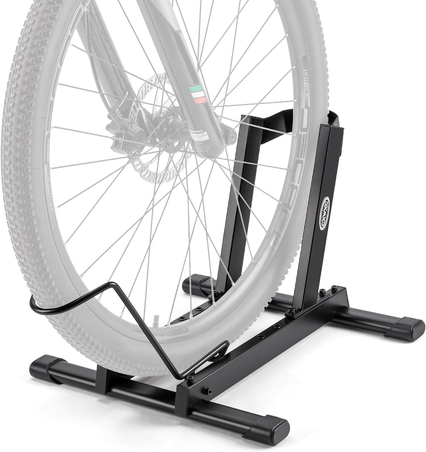 CXWXC Support de vélo de garage - Support de sol pour vélos de 20 à 29 pouces - Largeur des pneus 10,2 cm - Support de vélo électrique durable et peu encombrant
