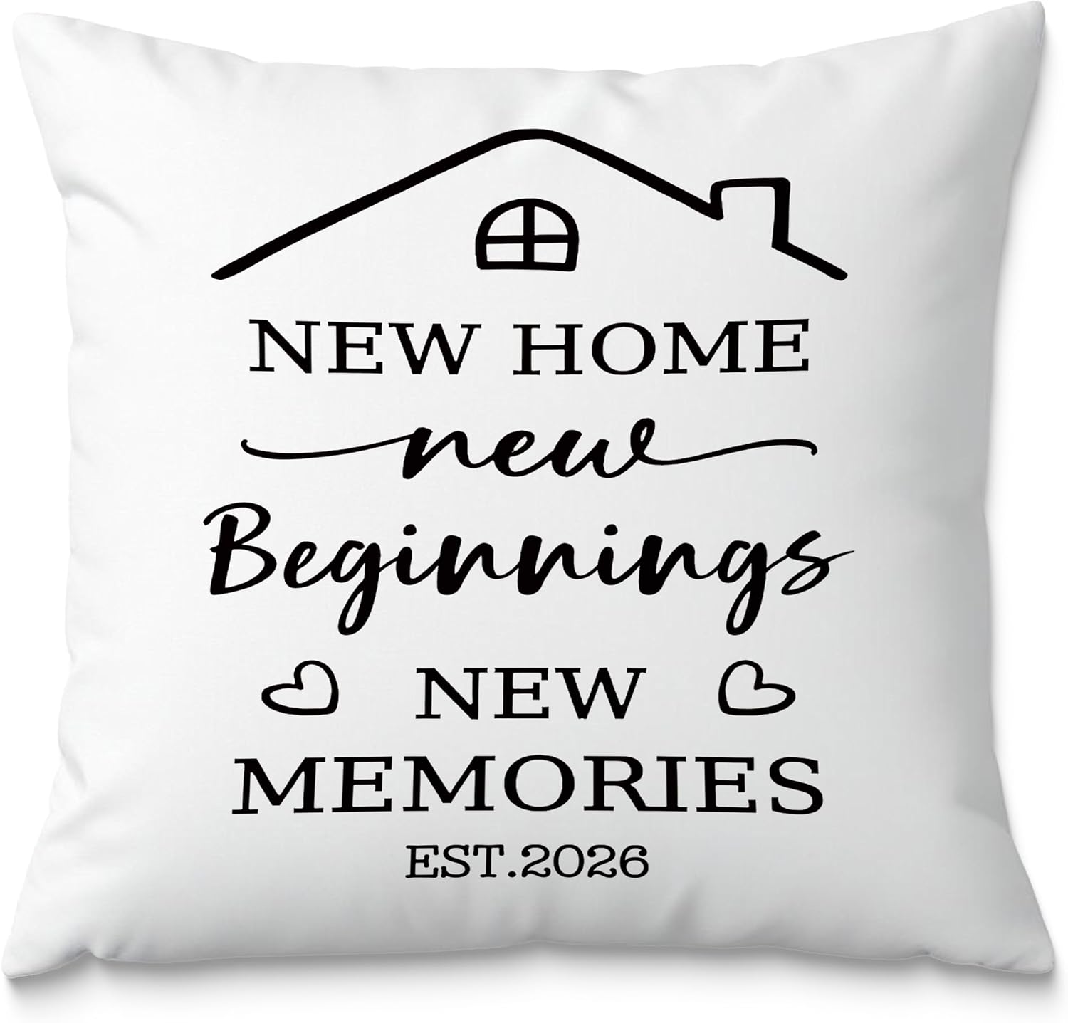 House Warming Gifts 2026 Pillow Covers 18x18, Best Housewarming Gifts, New Home Beginnings Memories Decorative Throw Pillow Covers for Couch Sofa Home Living Room Bedroom