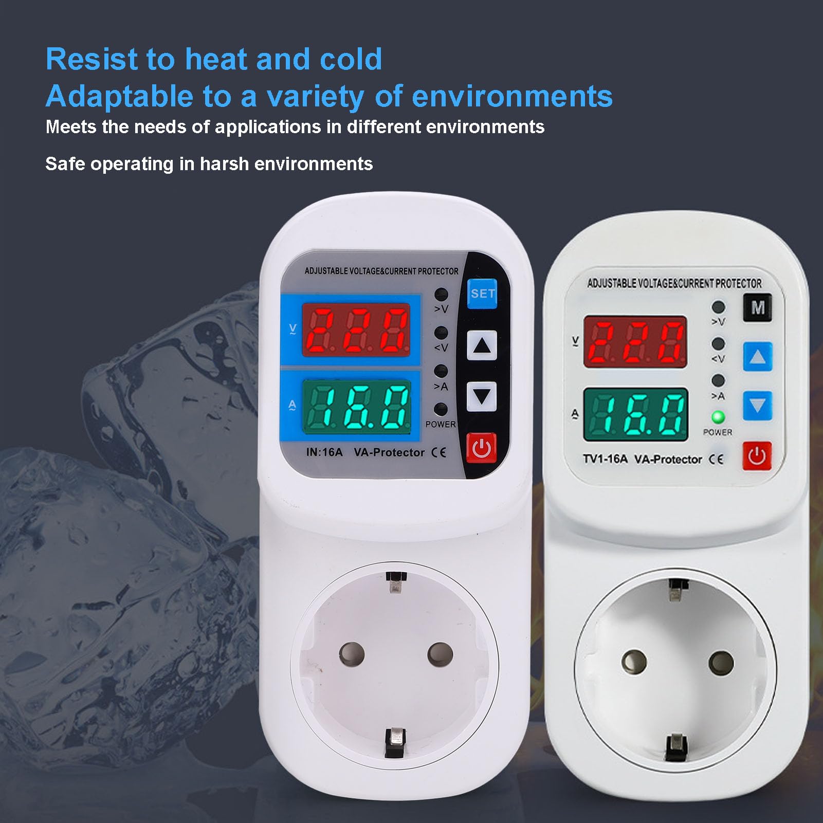 Protector Voltaje Ajustable LCD | Relé 16A Persianas Seguridad Nevera Aire TV Electrodomésticos