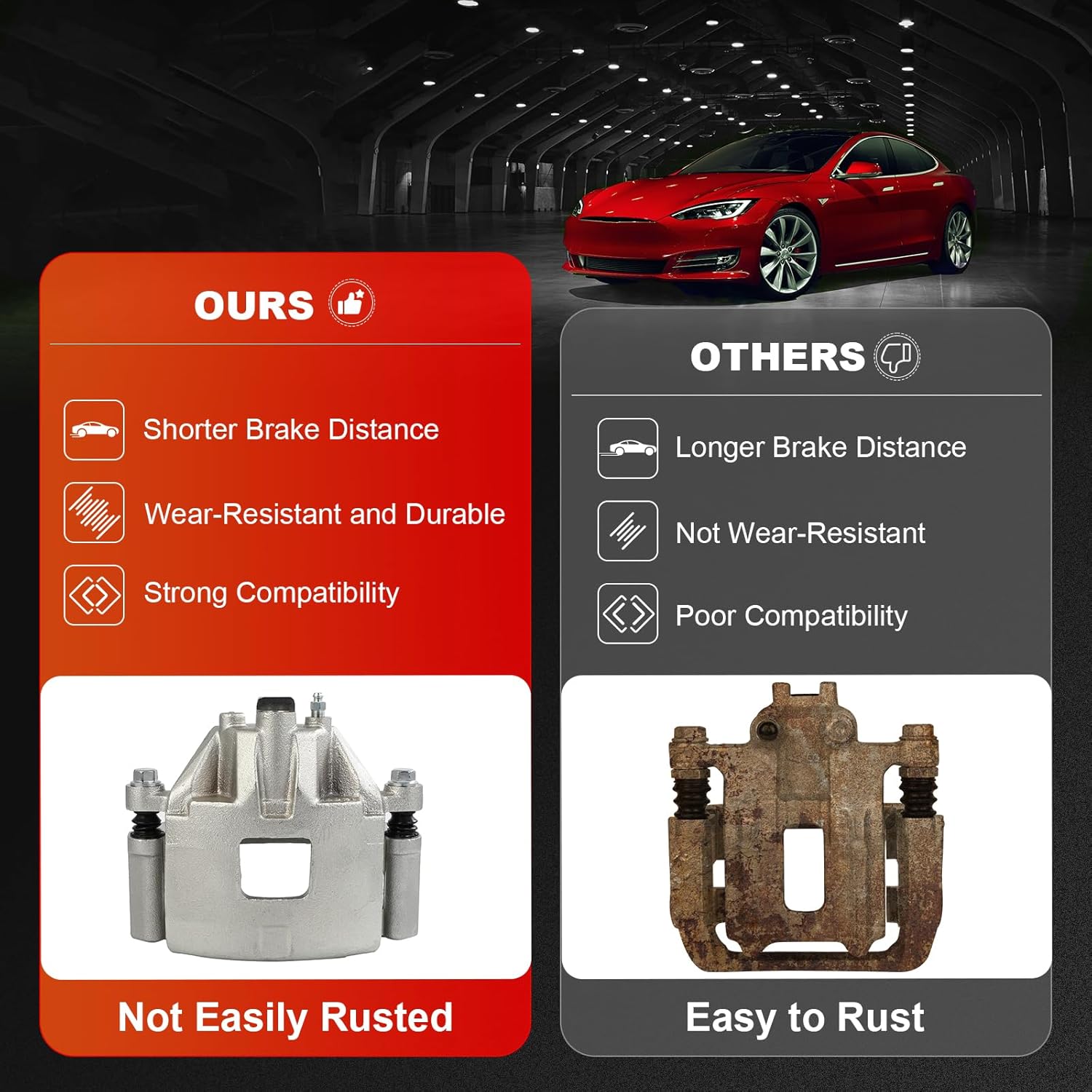 cciyu Front Left Brake Caliper Assembly w/Bracket 18B4638A For Buick 1997-2004,For Cadillac 1997-2005,For Chevy 2000-2005,For Oldsmobile 1997-1999 2001-2003,For Pontiac 2000-2003