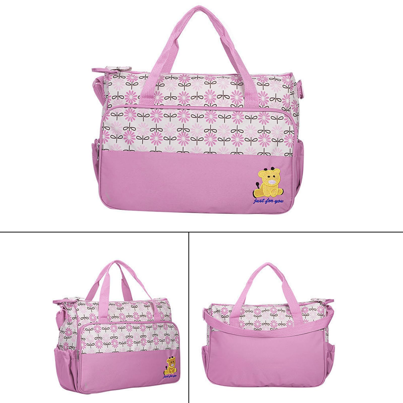 Juego de 5 bolsas de pañales para compras diarias, diseño espacioso, portapañales, para hospital, viajes, viajes