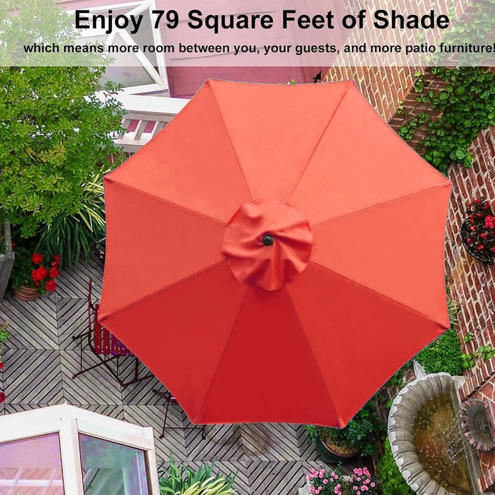 Rechange Canopy Umbrella Cover Replacement Parasol Cloth 200/270/300cm,Garden Parasol Top Patio Umbrella Canopy Cover for 6 Arms/8 Arms Patio Market Table Umbrella