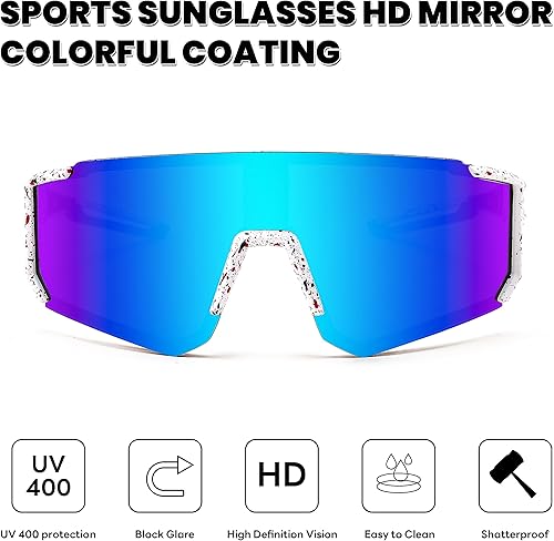 Miniatura 6 de FEISEDY Gafas de sol para niños, gafas de sol de béisbol juveniles, UV400, deportes, adolescentes, ciclismo, sombras para niños y niñas de 8 a 16