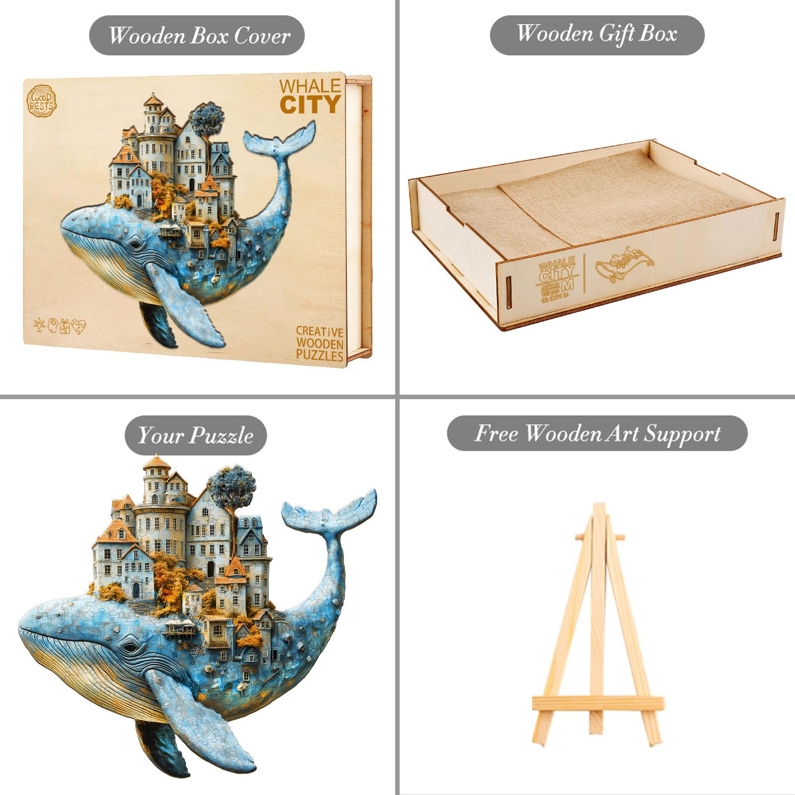 Holzpuzzle Erwachsene,Walstadt Holzpuzzle,Einzigartige Wooden Puzzle Mit Geschenkbox,Geschenke für Erwachsene 14+