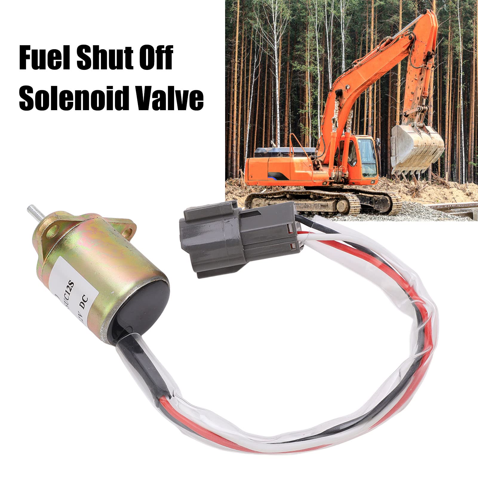 ciciglow Valvola Solista in Lega di Alluminio Datata 12 V Controllo Flameout di Arresto del Carburante per 119233-77932, Facile Installazione