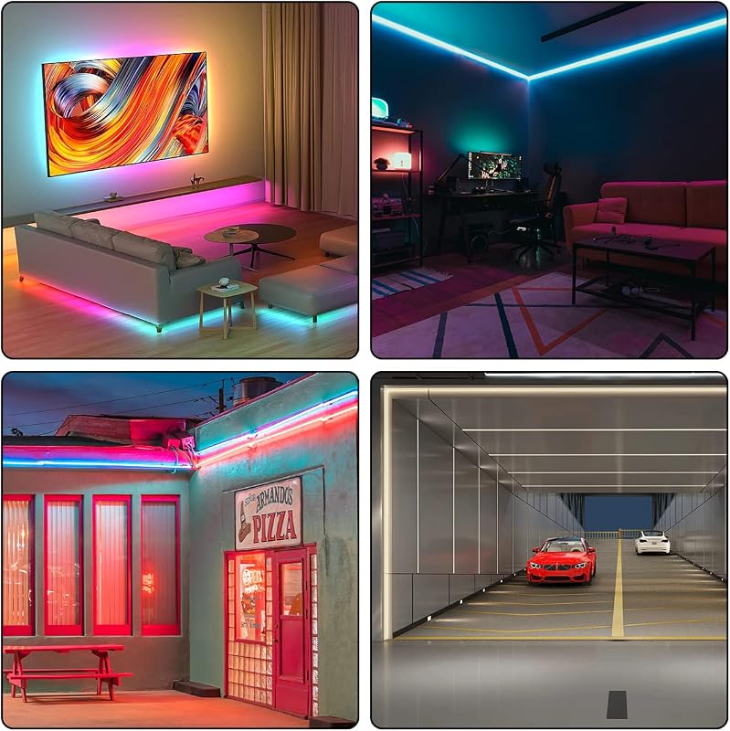 KSIBNW 10m RGB Neon LED szalag 230V vízálló IP65 távirányítóval