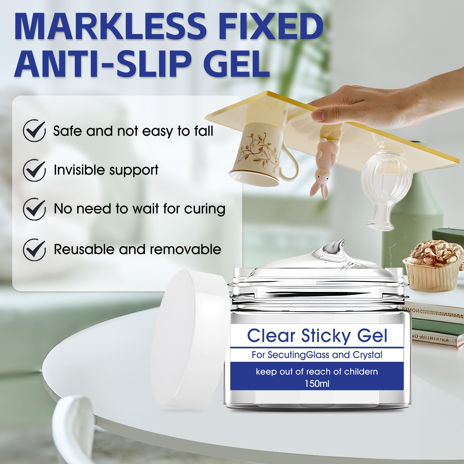 Museum Putty Gel Trasparente Rimovibile 150ml per Artefatti e Decorazioni