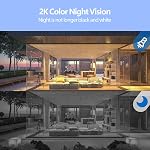 Security Cameras Wireless Outdoor 2K 3MP Battery Powered WiFi Cameras Color Night Vision 2-Way Talk Motion Detection Spotlight/Siren for Home Security Cloud/SD Storage Waterproof Indoor Camera(Black)