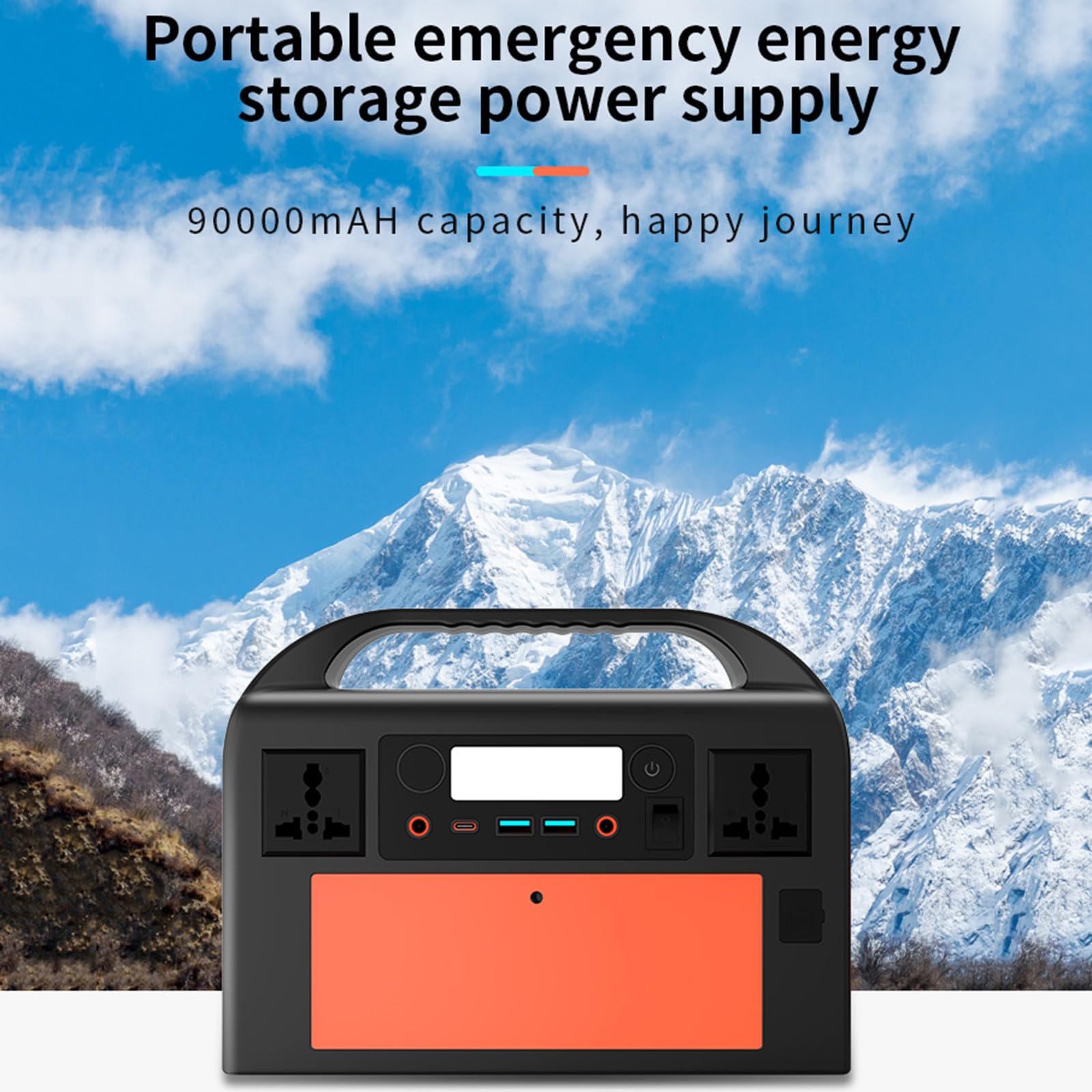 Alimentatore per Esterni 220V ad Alta Potenza 300W Alimentatore per accumulo di energia 90000mAh per Soddisfare Le tue Esigenze di Ricarica all'aperto, Ecologico
