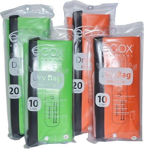 Miniatura 7 de ecox Bolsa seca impermeable al aire libre para actividades al aire libre Construcción de PVC 500D de alto grado Incluye funda impermeable para