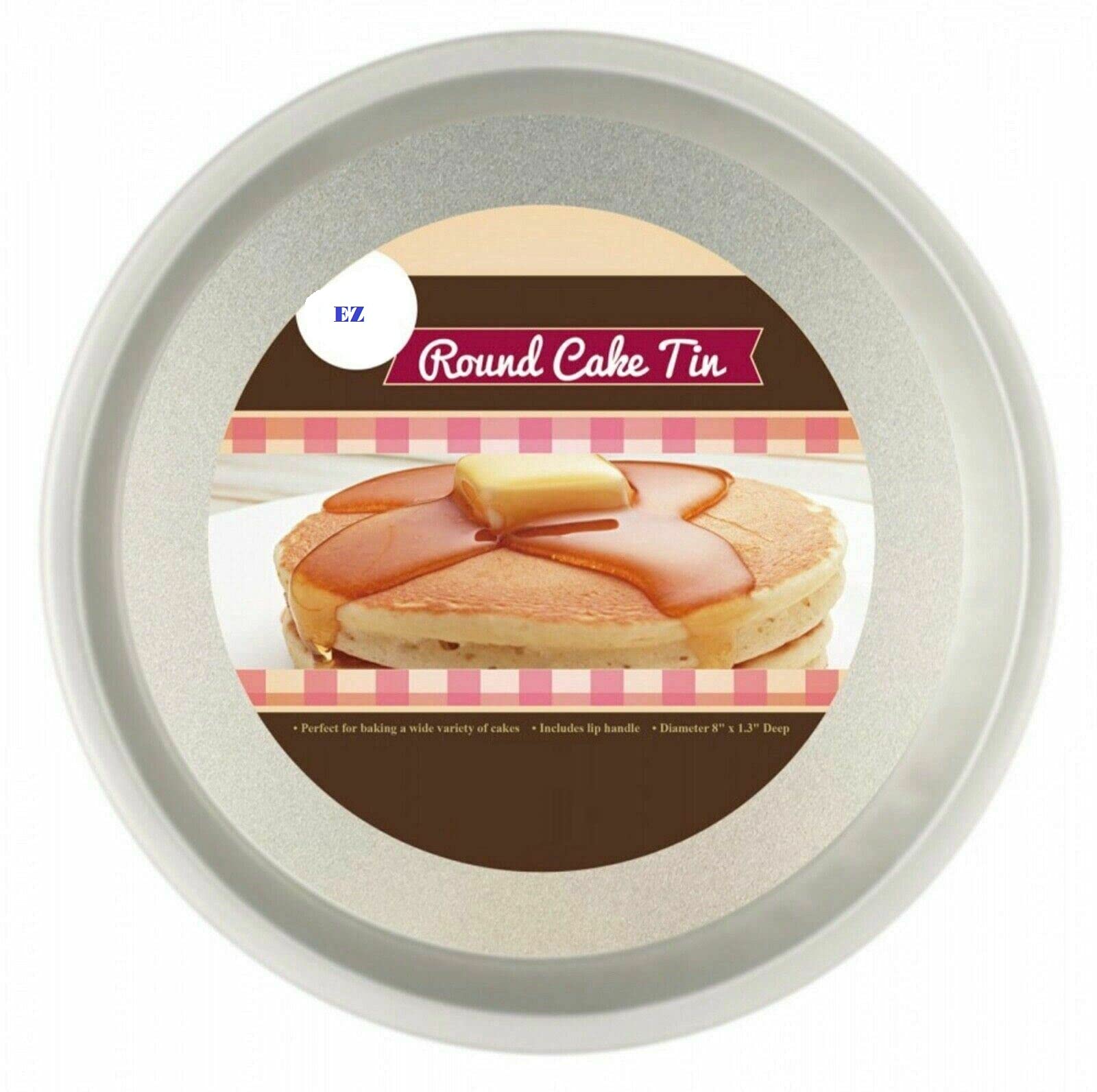 MantraRaj New Cake Tin Non Stick Round Square Large Tray for Baking Loaf Brownie Pizza Birthday for Roasting Chips Vegetables (Round Cake Tin)
