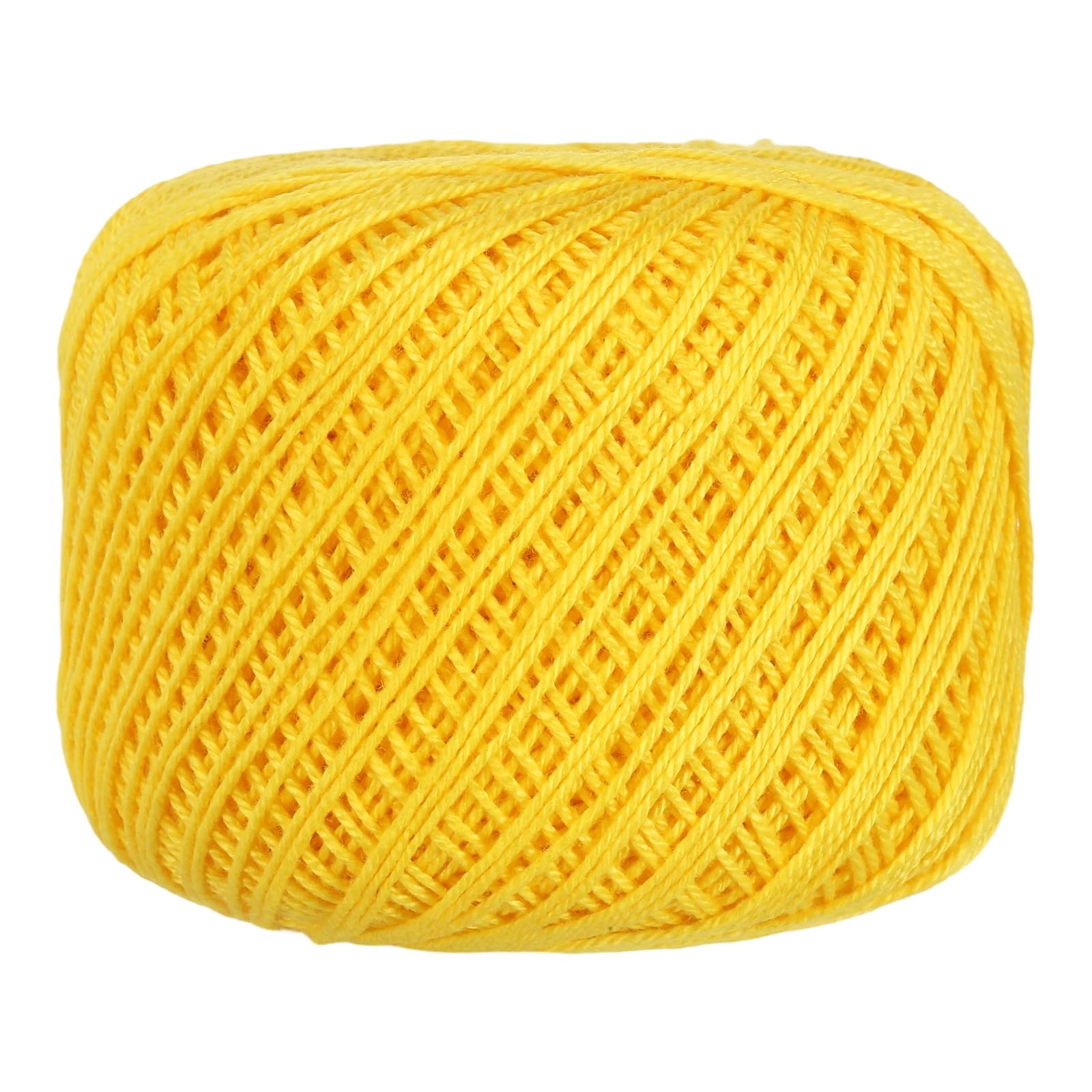 sourcing map 164 Yards Size 3 Yellow Pearl Cotton Crochet Thread Lace Weight Yarn Tatting Thread for Crocheting Knitting Embroidery Sewing