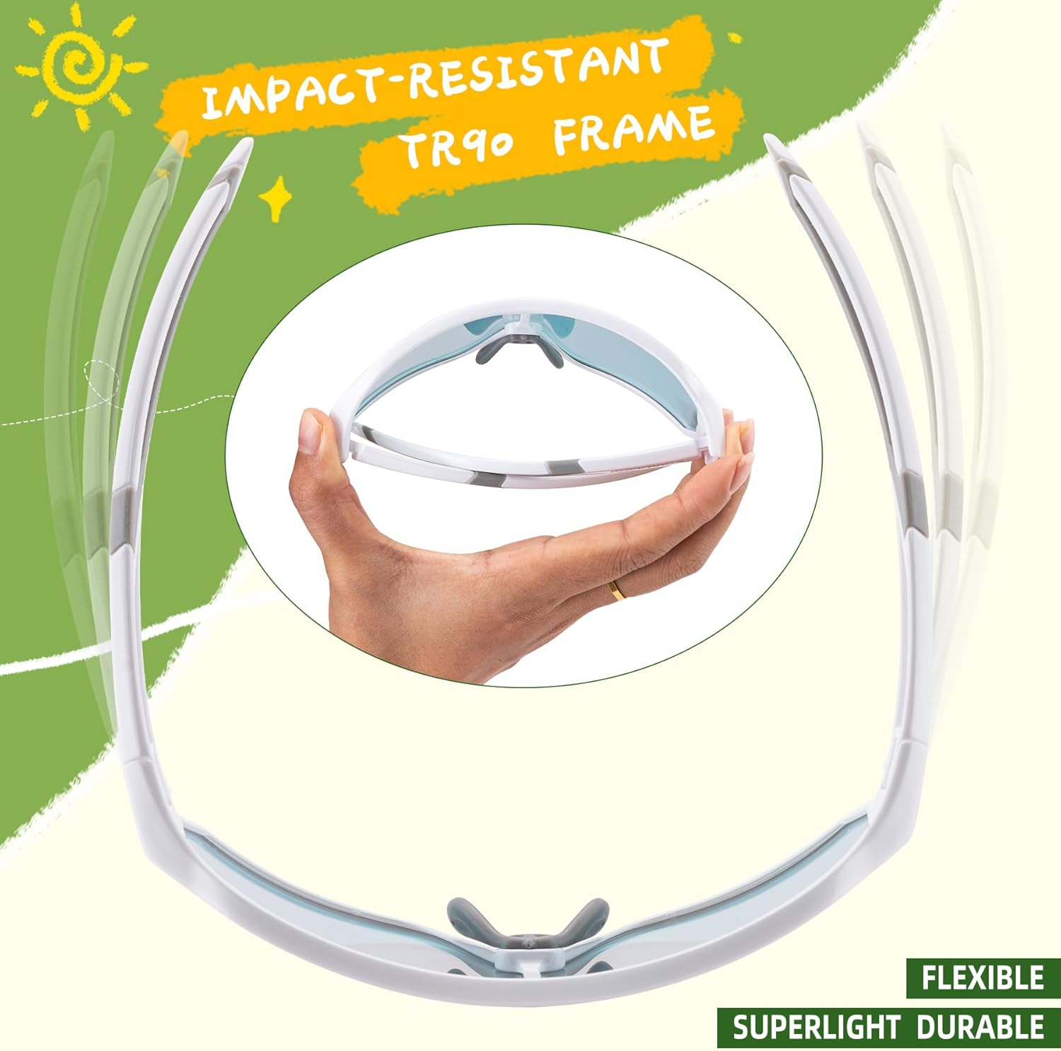 ROCKBROS Photochromic Sports Kids Sunglasses For Boys Girls Children Youth MTB Biking Sunglasses for Kids Ages 8 to 14 - Image 3