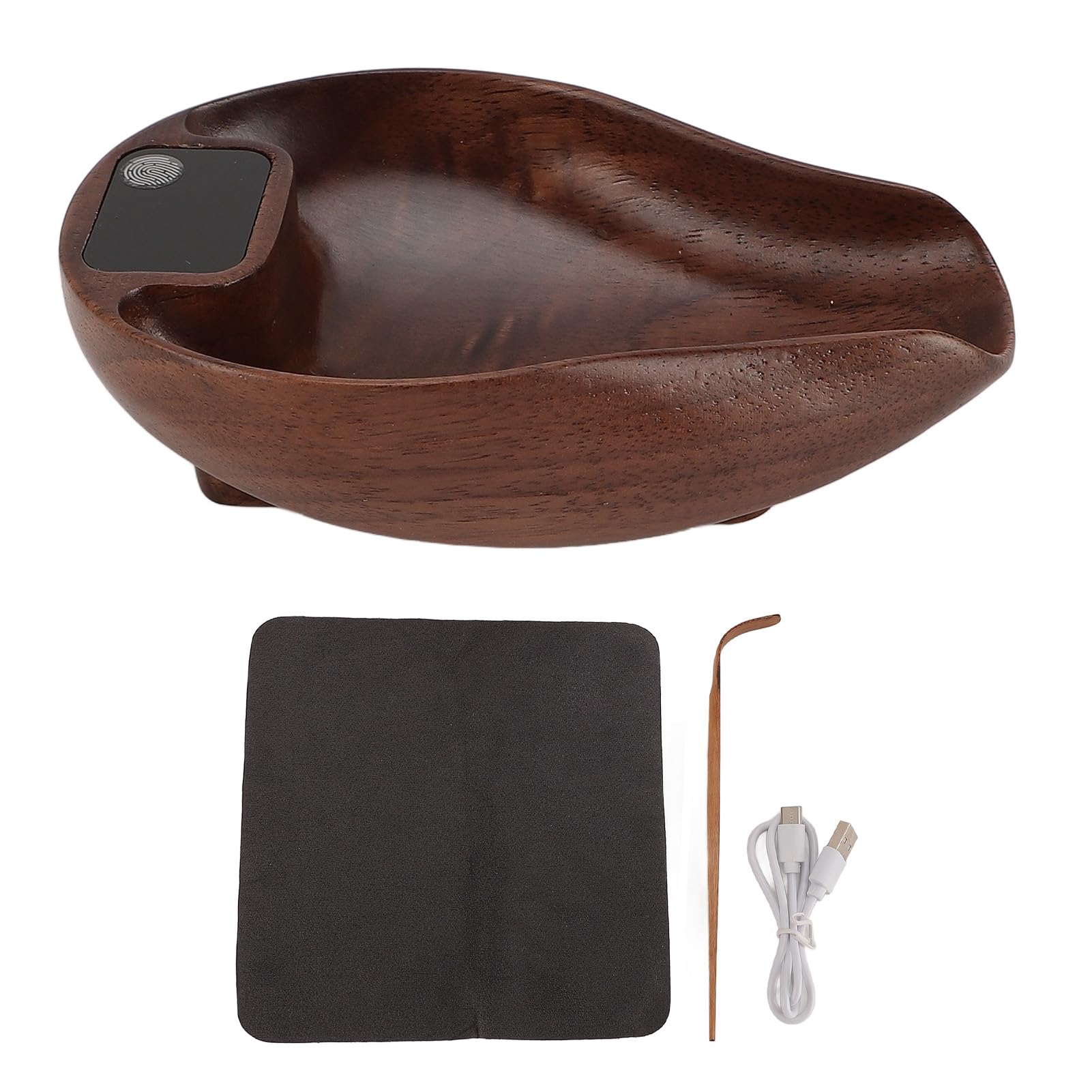 Tnfeeon Digitale Teewaage Holz, Präzisions Taschenwaage 0,1 G 0,01 Oz 0,3 Bis 200 G Wiederaufladbar for Backen Kaffee und Kochen