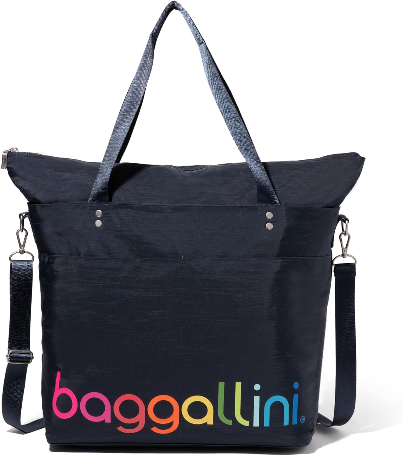 Baggallini Large Carryall Tote - Lightweight Nylon Zipper Top Weekender Travel Beach Bag w/Luggage Sleeve - Image 14