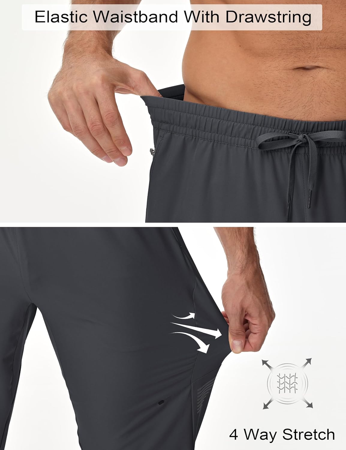 MAGCOMSEN Men's Hiking Pants Mens Lightweight Pants Quick Dry UPF 50+ Joggers Athletic Workout Travel Casual with Pocket - Image 6