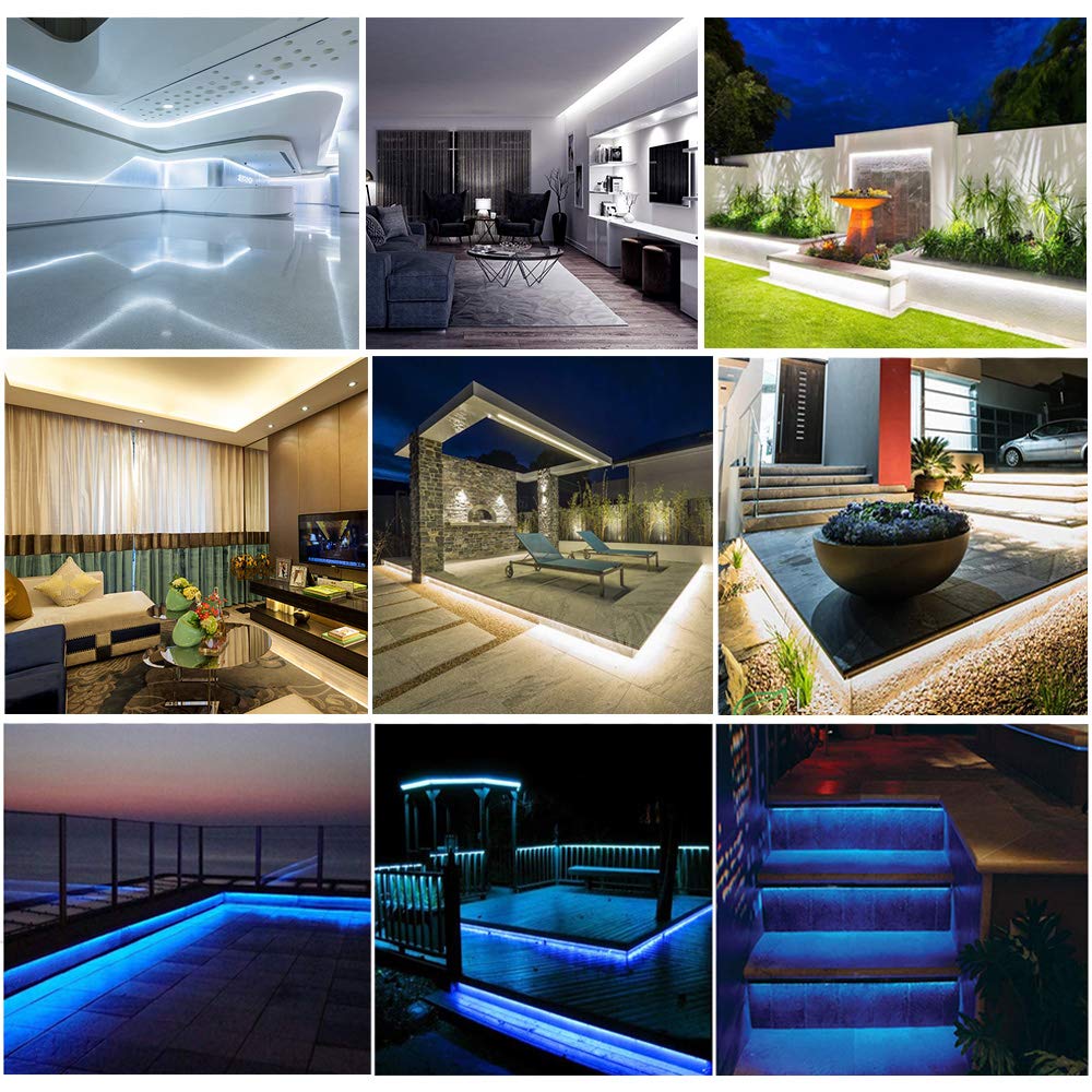 XUNATA 35m Regulable Tira de LED 3014 con Control Remoto, 120 LEDs/m de Luz de Cuerda Impermeable, 220V Decoración Interior y Exterior Ribbon Light Blanco calido