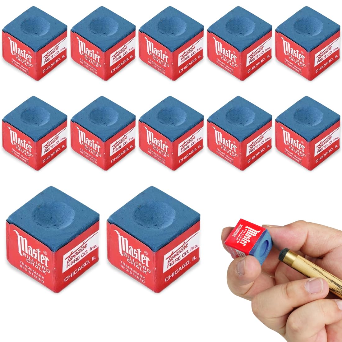 CATOR 12 pezzi Gessetti Biliardo,Gesso da Biliardo,Standard Gessetto Biliardo,Gessetti per Stecche da Biliardo,Gessi Biliardo,Gessetto da Biliardo,Pool Cue Cubes, per Appassionati e Professionisti