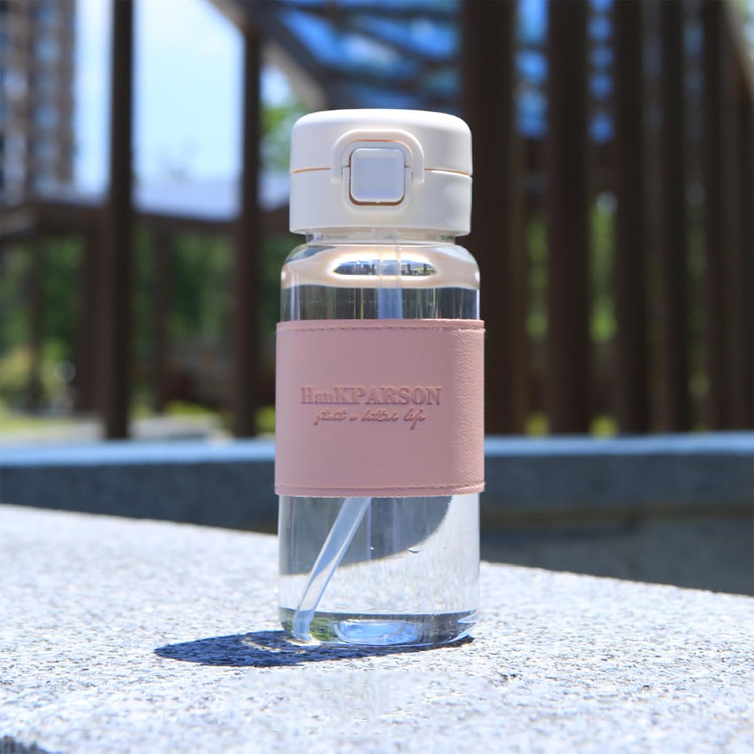 Water Bottles with Straw Leakproof Reusable Plastic Lightweight Sports Bottles for Gym Home Office