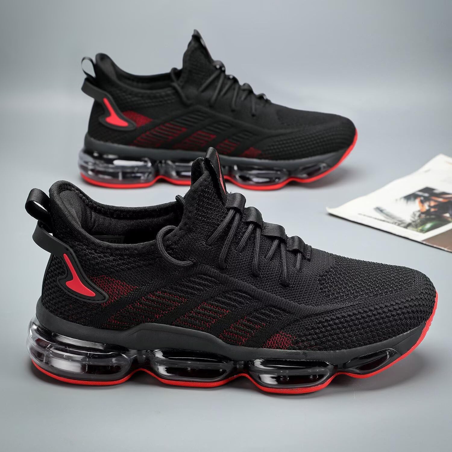 Men's Air Cushion Running Shoes Breathable Tennis Basketball Sneakers Non Slip Workout Casual Sport Shoes Gym Training Comfortable Fashion Shoes